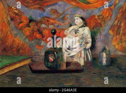 Paul Gauguin - Stillleben mit Karaffe Keramik Figur 1885 Stockfoto