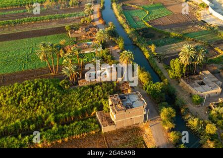 Dörfer in der Nähe von Assuan in Ägypten Stockfoto