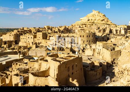 Die alte Oasenstadt Siwa in der Sahara Ägyptens Stockfoto