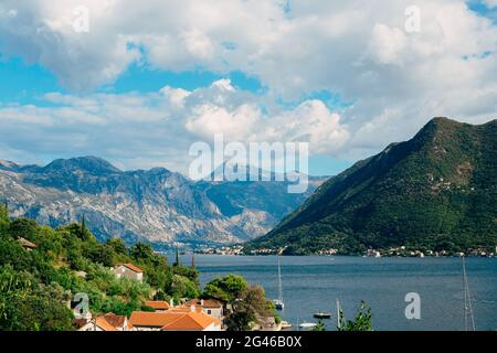 Bucht von Kotor in Montenegro Stockfoto