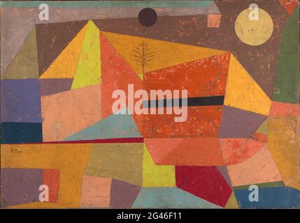 Paul Klee - Heitere Gebirgslandschaft Joyful Mountain Landscape Stockfoto