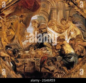 Peter Paul Rubens - König Solomon Königin Sheba 1620 Stockfoto