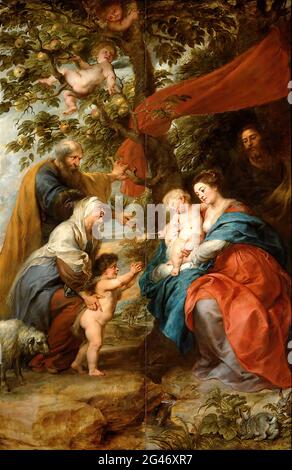 Peter Paul Rubens - die Heilige Familie unter einem Apfelbaum 02 Stockfoto