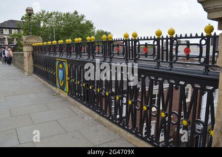 St. Petersgate Bridge, Stockport Stockfoto