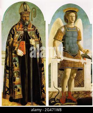 Piero Della, 1. Augustinus, St. Michael Stockfoto