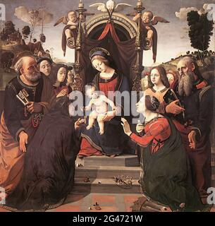 Piero DI Cosimo - Mystische Ehe St. Catherine Alexandria 1493 Stockfoto