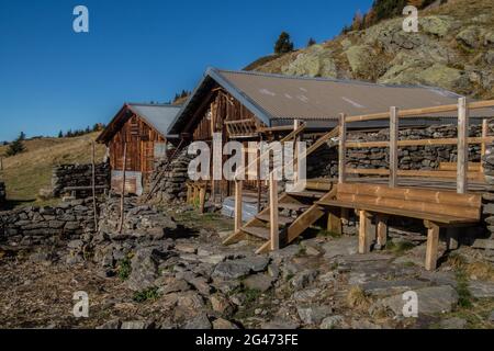 Herbst in den französischen alpen Stockfoto