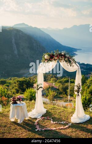 Hochzeit in den Bergen Stockfoto