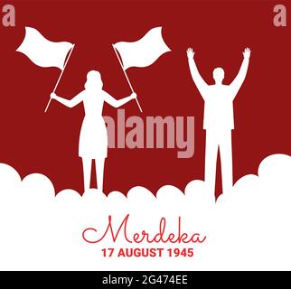 indonesia merdeka Poster Stock Vektor