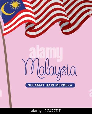 Malaysia Schriftzug Illustration Stock Vektor