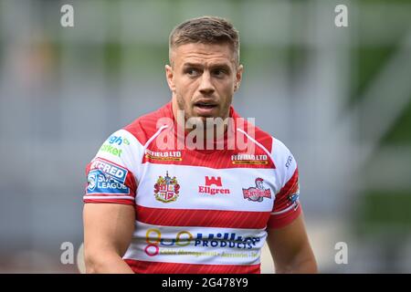 Leigh, Großbritannien. Juni 2021. Matty Russell (2) von Leigh Centurions während des Spiels in Leigh, Vereinigtes Königreich am 6/19/2021. (Foto von Craig Thomas/News Images/Sipa USA) Quelle: SIPA USA/Alamy Live News Stockfoto