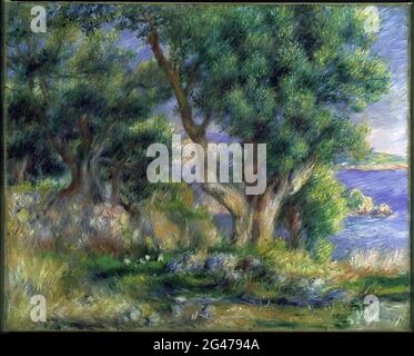 Pierre-Auguste Renoir - Landschaft an der Küste in der Nähe von Menton