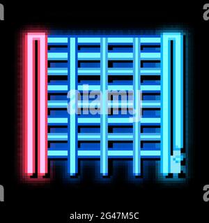 Illustration für das Symbol „Kletterleiter“ mit Neonlicht Stock Vektor