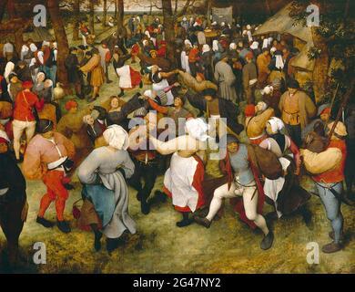 Pieter Bruegel der Ältere - der Hochzeitstanz Stockfoto