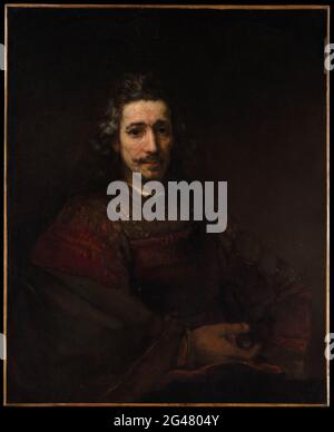 Rembrandt Harmenszoon Van Rijn - Mann mit Vergrößerungsglas Stockfoto