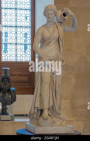 Paris, Frankreich - 21 05 2021: Louvre Museum. Denon-Flügel. Die Nymphe Anchyrrhoe Skulptur Stockfoto