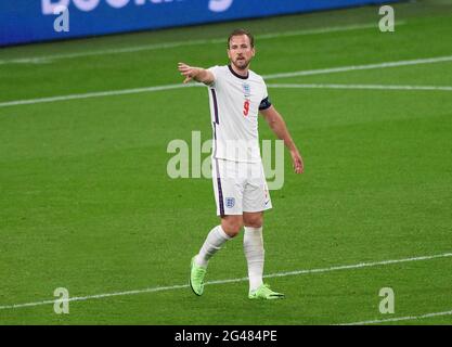18. Juni 2021 - England gegen Schottland - UEFA Euro 2020 Gruppe-D-Spiel - Wembley - London Englands Harry Kane während des Euro 2020-Spiels gegen Schottland. Bildnachweis : © Mark Pain / Alamy Live News Stockfoto