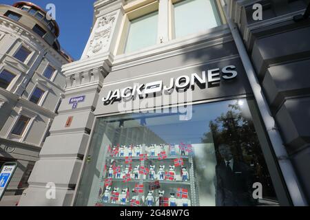Geschäft der Marke Jack & Jones in Oslo, Norwegen Stockfoto