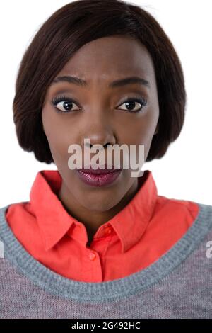 Porträt der jungen Frau kräuseln Stockfoto