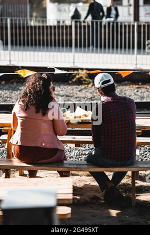 Menschen und Dinge in Sacramento Stockfoto