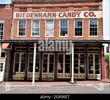 Biedenharn Candy Company in Vicksburg, Mississippi. Wo Coca Cola zum ersten Mal abgefüllt wurde. Stockfoto