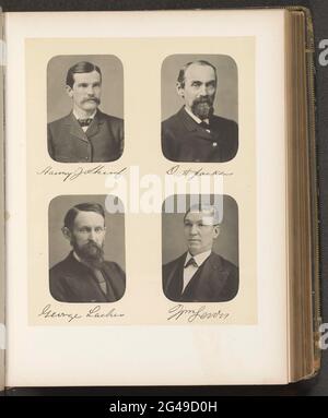 Porträts von vier Mitgliedern des Unterhauses des Staates New York. Oben links Harvey J. Hurd, oben rechts David A. Jackson, unten links George Lasher, unten rechts von William Lewis. Stockfoto