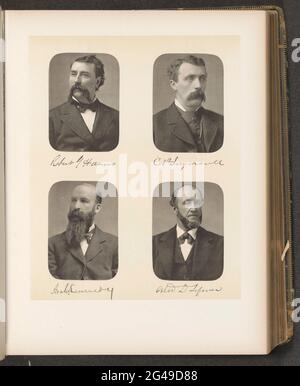 Porträts von vier Mitgliedern des Unterhauses des Staates New York. Oben links Robert Grant Havens, oben Charles P. Ingersoll, links Archibald Kennedy, unten rechts Peter D. Lefever. Stockfoto