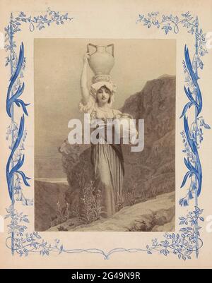 Fotoproduktion (vermutlich) eines Abdrucks eines Wasserträgers. Teil des Albums mit Bildern von Sehenswürdigkeiten und Landschaften in England und von Kunst Stockfoto