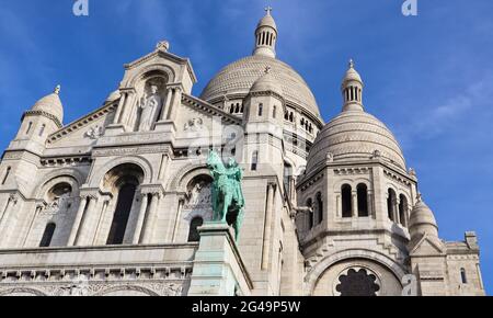 Basilika des Heiligen Herzens ( Sacre Coeur ) in Paris Frankreich. April 2019 Stockfoto