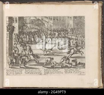 Durchführung von ravaillac, 1610; Serie 4: Französische, deutsche und englische Veranstaltungen, 1576-1610. François Ravaillac, der Mörder des französischen Königs Heinrich IV., wird Gefährte, 27. Mai 1610. Im Hintergrund Szenen seiner Folter. Mit einer Bildunterschrift von 16 Zeilen in deutscher Sprache. Links unten nummeriert: 372. Der Druck ist Teil eines Albums. Stockfoto