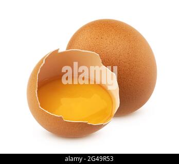 Huhn Eier isoliert auf weißem Hintergrund Stockfoto