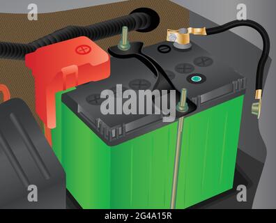 Vektordarstellung der automatischen Batterie Stock Vektor