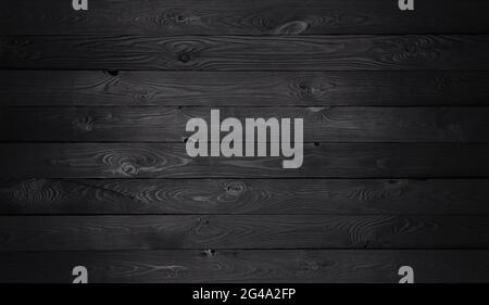 Schwarz Holz- Hintergrund, alte Holzbohlen Textur Stockfoto
