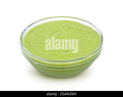 Wasabi-Sauce isoliert auf weißem Hintergrund Stockfoto