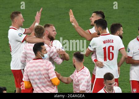 SEVILLA, SPANIEN - 19. JUNI: Polen nach dem UEFA Euro 2020 Championship Group E Spiel zwischen Spanien und Polen am 19. Juni 2021 in Sevilla, Spanien. ((Foto nach MB-Medien) Stockfoto