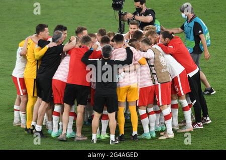 SEVILLA, SPANIEN - 19. JUNI: Polen nach dem UEFA Euro 2020 Championship Group E Spiel zwischen Spanien und Polen am 19. Juni 2021 in Sevilla, Spanien. ((Foto nach MB-Medien) Stockfoto