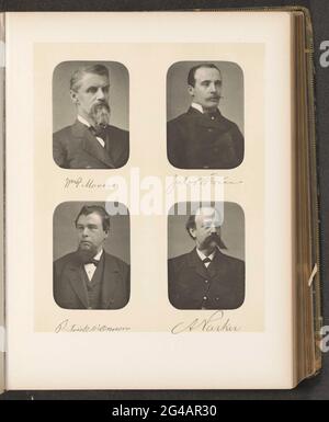 Porträts von vier Mitgliedern des Unterhauses des Staates New York. Oben links William P. Mooers, oben rechts Jules O'Brien, unten links Patrick O'Connor, unten rechts von Albert Parker. Stockfoto