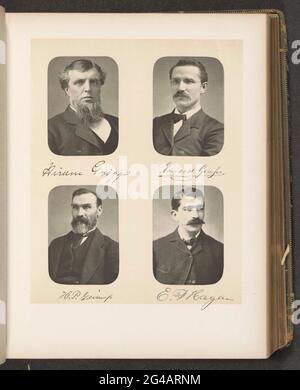 Porträts von vier Mitgliedern des Unterhauses des Staates New York. Oben links von Hiram Griggs, oben rechts Edward Grosse, unten links Henry Powers Gwinup, unten rechts von Edward P. Hagan. Stockfoto