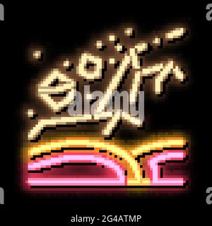 Ertnquake Highlands Neon Glow Icon Illustration Stock Vektor