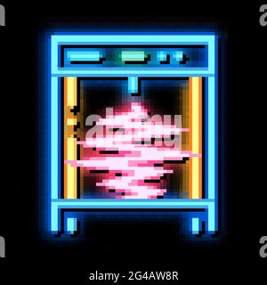 Ertnquake Action Neon Glow Icon Illustration Stock Vektor
