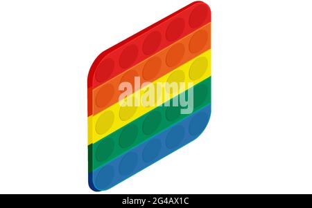 Antistress. Trendiges Spielzeug Pop IT Fidget. Isometrie Stock Vektor