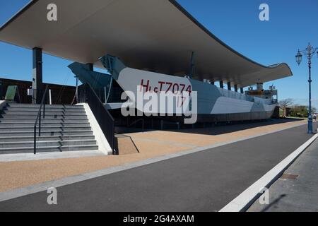 Landing Craft LCT 7074 Portsmouth Stockfoto