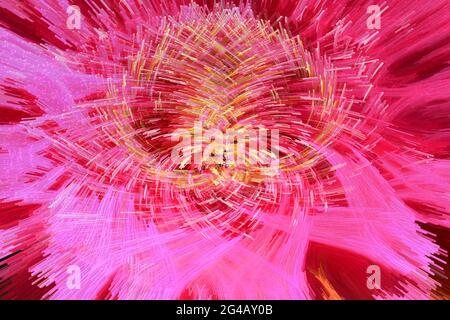 Digitale Kunst, abstrakter Hintergrund, rosa fraktales Muster Stockfoto