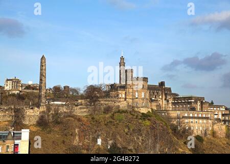 Carlton Hill Edinburgh am östlichen Ende der Princes Street Stockfoto