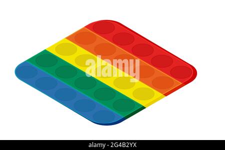 Neues beliebtes sensorisches Anti-Stress-Spielzeug - Pop it. Stock Vektor