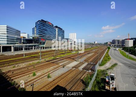 Westfield Mall of Scandinavia. Neues Einkaufszentrum in Solna, Stockholm, Schweden. Stockfoto