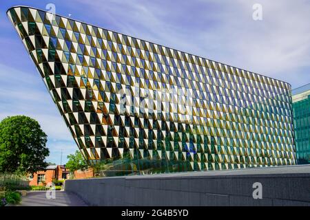 Aula Medica, Karolinska Institut in Solna, Stockholm, Schweden. Stockfoto