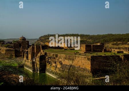 Verschiedene Ansichten der Ranthambore Festung Stockfoto
