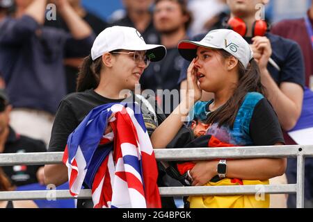 Le Castellet, Frankreich. Juni 2021. Fans, F1 Grand Prix von Frankreich auf dem Circuit Paul Ricard am 20. Juni 2021 in Le Castellet, Frankreich. (Foto von HOCH ZWEI) Quelle: dpa/Alamy Live News Stockfoto