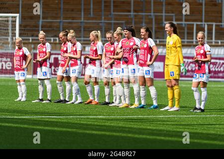 Uppsals, Schweden. Juni 2021. IK Uppsale während des Elitettan-Spiels zwischen IK Uppsale und IFK Norrkoping bei Studenternas IP in Uppsale, Schweden Quelle: SPP Sport Pressefoto. /Alamy Live News Stockfoto